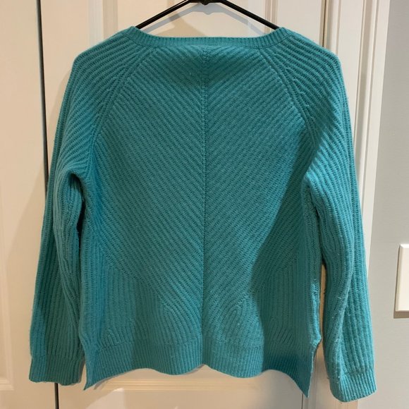 100% Cashmere Anthropologie Blue Sweater - Picture 3 of 4